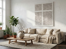 3D Wandbild 60x80 Beige Modern