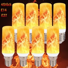 4X LED Licht Fackel Feuer Lampe E14 E27 Flammen Effekt Glühbirne Flacker Birne