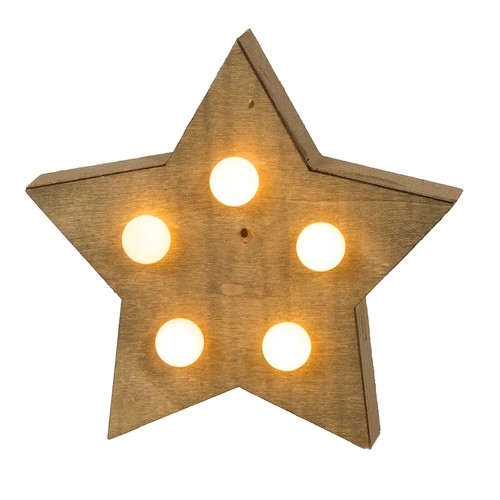 Led holz stern - holz,