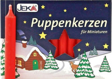 Puppenkerzen rot  Durchmesser