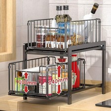 Spülschrank Küchen Regal Organizer 2 Etagen für unter Waschbecken Ordnung