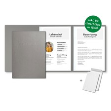 10 Bewerbungsmappen Grau