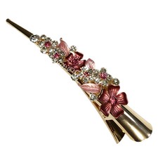 Flower metal rhinestone - metal, hair