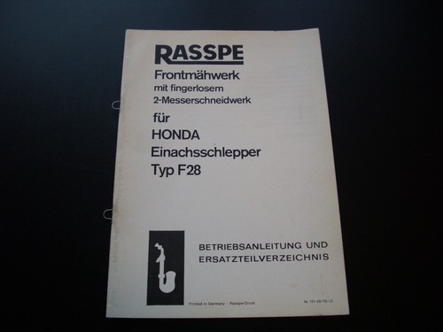 Rasspe frontmähwerk honda f28 - honda,
