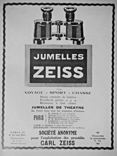Pressewerbung 1913 zeiss - 1913,