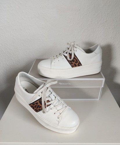 Tamaris sneaker leder - 38, weiß