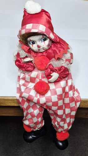 Vintage porzellan clown - porzellan, puppe