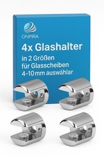 4x Glashalter Glasklemme