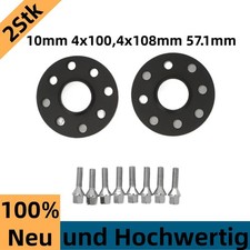 SPURPLATTEN SPURVERBREITERUNG SCHWARZ 2x10MM 20MM LK 4x100 4x108 1MM ALUMINIUM