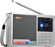 Portable DAB Radio 2,4'' Colour Display Digital DAB/UKW/BT Audio Playback Wecker