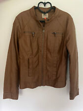 Cognacfarbene Lederjacke von Only Gr.: 40