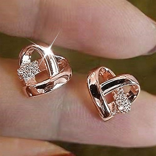 Ohrstecker herz 18k vergoldet - ohrstecker,