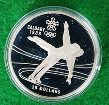 20 Dollars Olympische Winterspiele 1988 Calgary  Figure Skating/ Eiskunstlauf