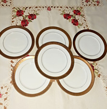 6 Kuchenteller Golddekor