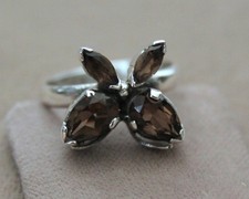 Hübscher rauchquarz ring - rauchquarz,