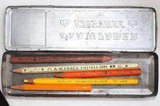 Blechdose AW Faber Castell Stiftedose Restinhalt alt Bleistift Buntstift 18cm