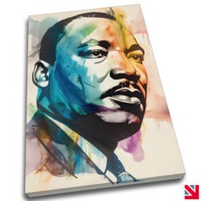 MARTIN LUTHER KING AQUARELL STIL LEINWAND Wandkunst Bilddruck
