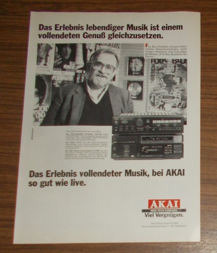 Seltene werbung vintage akai - werbung,