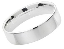 925 Sterling Silber 5mm Flach Court Form Herren/Damen - Trauring