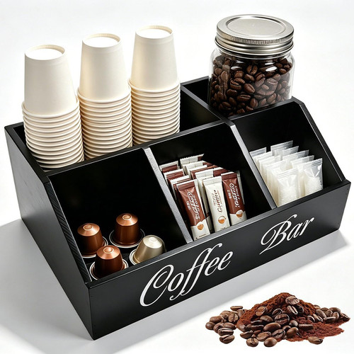 Kaffee organizer holz - kaffee,