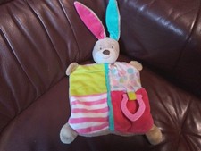 Topolino Topomini Schmusetuch Kuscheltuch Hase in Pink Grün + Zahnungshilfe Top