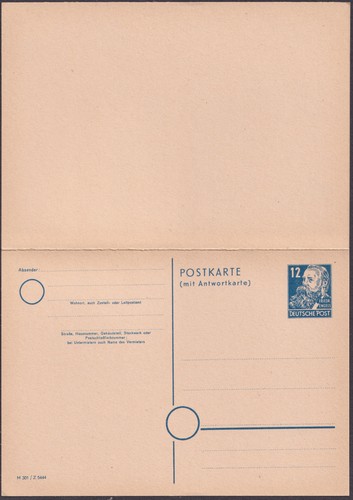 Ddr ganzsache ii - p,