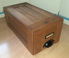 Antiker alter Karteikasten Registerkasten Holz