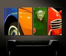 POP ART CITROEN CV Leinwand Bild Vintage Ente Klassiker Oldtimer Wand Kunstdruck