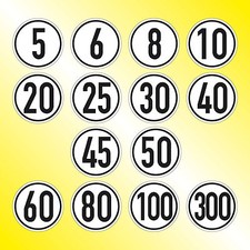Geschwindigkeitsschild Geschwindigkeitsaufkleber km/h Aufkleber Folienaufkleber
