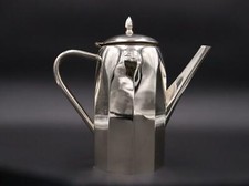 Antike Art Deco Kanne H 21cm / graviert / Antik 4#O