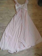 EDRESSIT wunderschönes langes Abendkleid rosa Pailletten Nude Gr. 38 TOP  KSA417