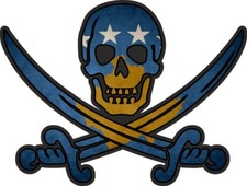 Aufkleber Pirat Jack Rackham