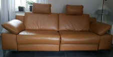 Neuwertige 3-teilige, hochwertige Ledersofa Garnitur mit elektr. Relaxfunktion