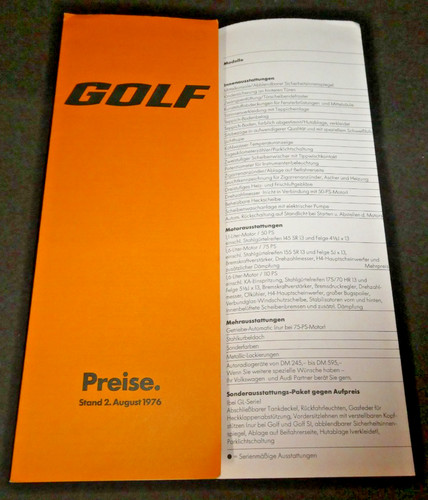 Prospekt preisliste golf i - prospekt,
