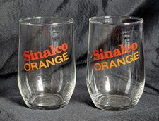 Vintage 2 alte Sinalco Orange Gläser 0,1 L