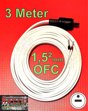 HQ Lautsprecherkabel mit 1x DIN Stecker, Vintage HIFI Geräte, OFC 1,5²mm, 3M