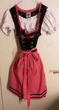 Dirndl, Isar-Trachten, Kinder, Größe 170, schwarz/rosa