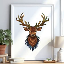 Hirsch Wald v6 Schablone Malen