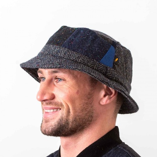 Patch hat made from donegal - from,