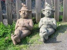 Wichtel Gargoyle Troll Zwerg Elf Gnom schlafend Kunst Sandstein Antik Look H 26