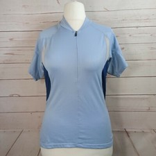 Damen-Radtrikot SUGOI hellblau durchgehender Reißverschluss Größe Large 