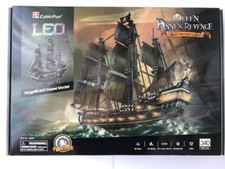 3D Puzzle Queen Anne´s Revenge Blackbeard´s Ship LED Cubic Fun Segelschiff Light