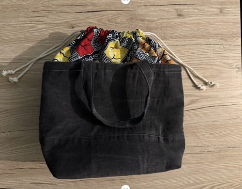 Henkeltasche jeans grau - , mit