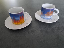 Höchst Porzellan Espressotassen Main Frankfurt Design Motiv 1 Und 3 Untere