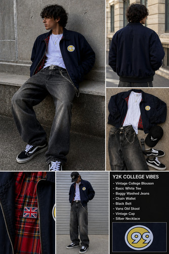 Vintage 90s college blouson - college,