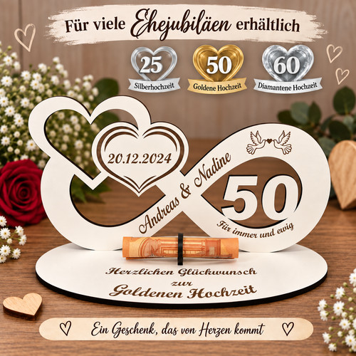 Geldgeschenk silber goldene - silber,