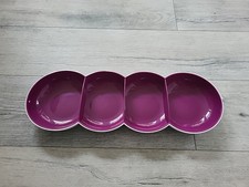 Tupperware Allegra Perle Servierschale Lila / Weiß Top Zustand