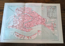 Original! historischer Stadtplan 1893 " Venedig / Italien " 25 x 37 cm