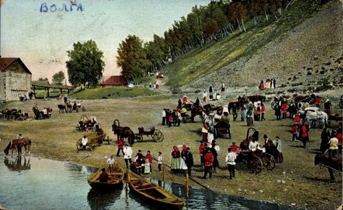 Russland bauern warten - ak,