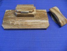 altes Schreibtisch Set Marmor